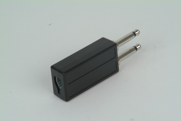 Adapter, modular to plug prong